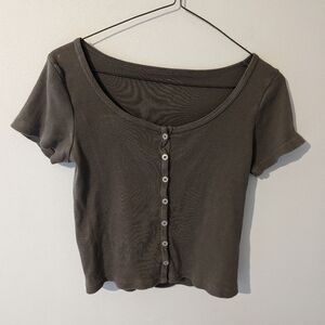 Brandy Melville Brown Zelly Top
